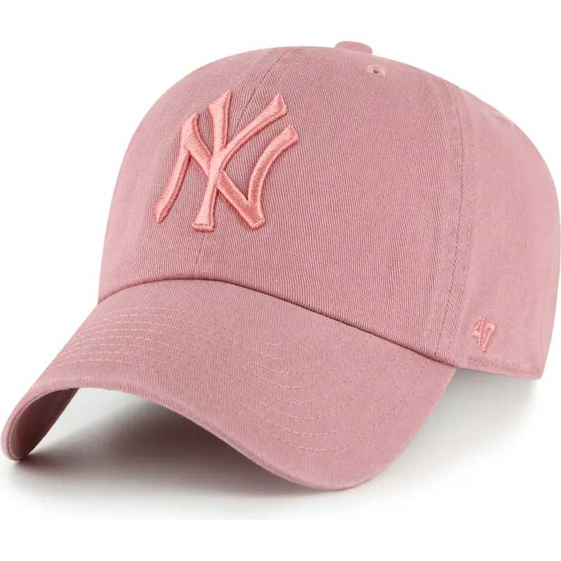 kepure-islenkta-rozine-reguliuojamas-clean-up-new-york-yankees-mlb-47-brand