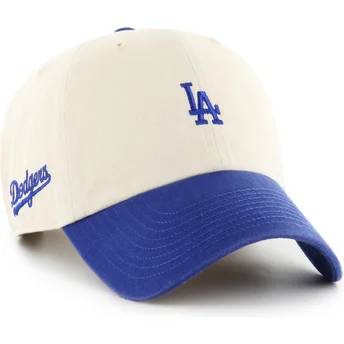 Cap išlenkta beige adjustable strap Clean Up Base Runner Sure Shot Two Tone Los Angeles Dodgers MLB 47 Brand