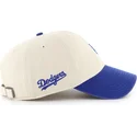 cap-islenkta-beige-adjustable-strap-clean-up-base-runner-sure-shot-two-tone-los-angeles-dodgers-mlb-47-brand