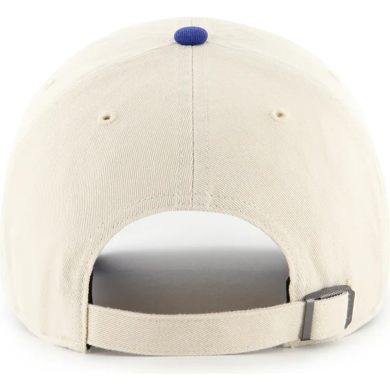 cap-islenkta-beige-adjustable-strap-clean-up-base-runner-sure-shot-two-tone-los-angeles-dodgers-mlb-47-brand