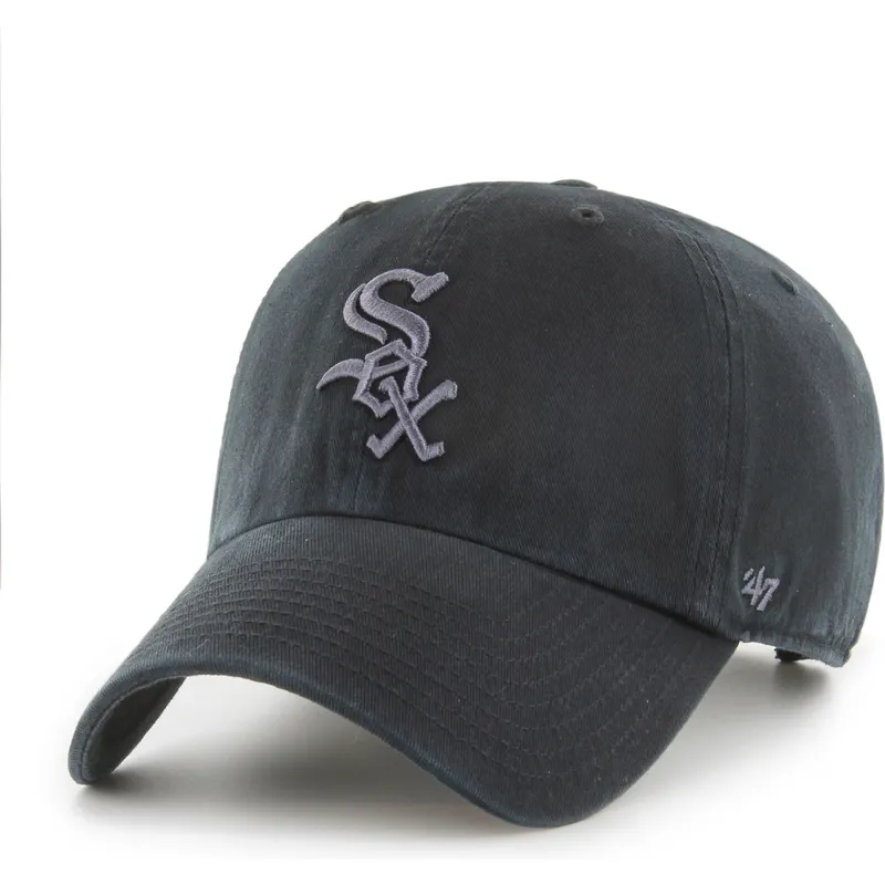 kepure-islenkta-juoda-reguliuojama-juostele-clean-up-chicago-white-sox-mlb-47-brand