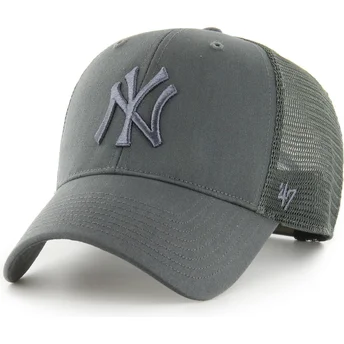 47 Brand Grey Logo MVP Branson New York Yankees MLB Grey Trucker Hat