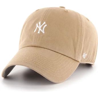 Cap išlenkta khaki adjustable strap Clean Up Base Runner New York Yankees MLB 47 Brand