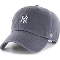 kepure-islenkta-tamsiai-melyna-reguliuojamas-clean-up-base-runner-vintage-new-york-yankees-mlb-47-brand