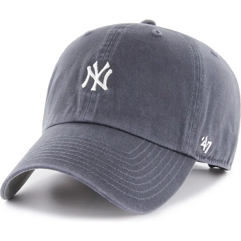 kepure-islenkta-tamsiai-melyna-reguliuojamas-clean-up-base-runner-vintage-new-york-yankees-mlb-47-brand