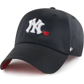 Kepurė išlenkta juoda reguliuojama juostelė Clean Up With Love New York Yankees MLB 47 Brand