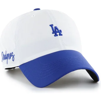 Gorra curva blanca y azul ajustable Clean Up Vista Mini Two Tone de Los Angeles Dodgers MLB de 47 Brand