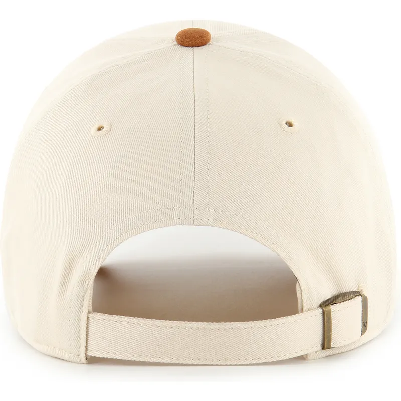 cap-islenkta-beige-adjustable-strap-marron-clean-up-mini-script-suede-visor-oakland-athletics-mlb-47-brand
