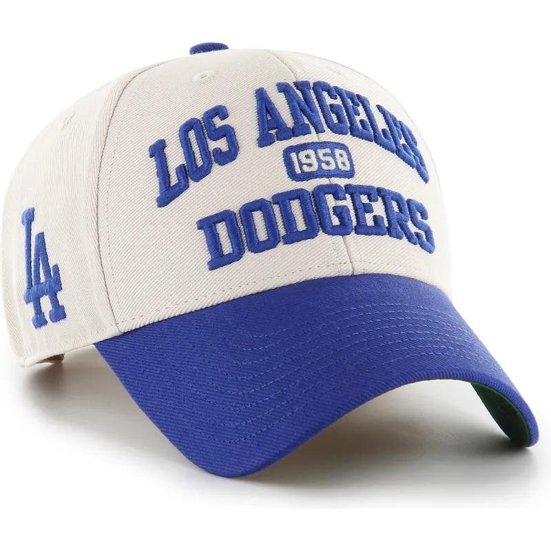 bezowo-niebieska-regulowana-czapka-z-daszkiem-mvp-broke-line-los-angeles-dodgers-mlb-od-47-brand