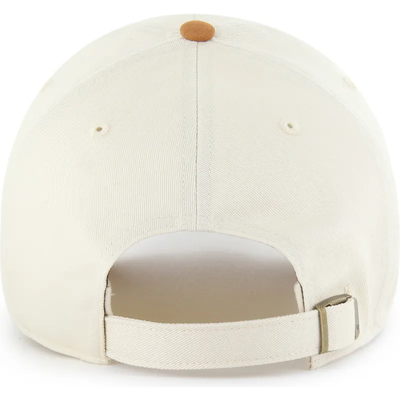 cap-islenkta-beige-adjustable-strap-marron-clean-up-mini-script-suede-visor-boston-red-sox-mlb-47-brand