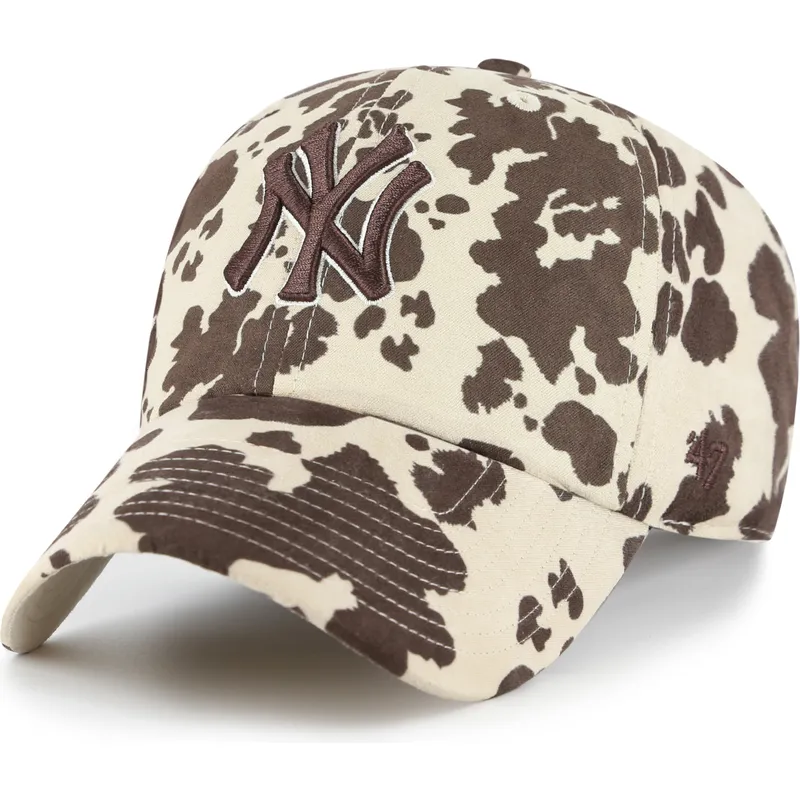 kepure-islenkta-ruda-reguliuojamas-clean-up-bessie-new-york-yankees-mlb-47-brand