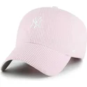 cap-islenkta-pink-adjustable-strap-clean-up-cord-base-runner-new-york-yankees-mlb-47-brand