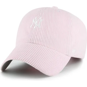 Cap išlenkta pink adjustable strap Clean Up Cord Base Runner New York Yankees MLB 47 Brand