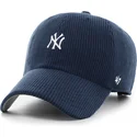 47-brand-curved-brim-clean-up-cord-base-runner-new-york-yankees-mlb-navy-blue-adjustable-cap