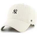 cap-islenkta-beige-adjustable-strap-clean-up-cord-base-runner-new-york-yankees-mlb-47-brand