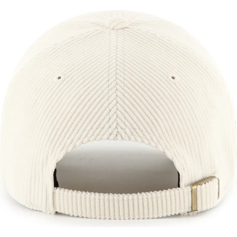 cap-islenkta-beige-adjustable-strap-clean-up-cord-base-runner-new-york-yankees-mlb-47-brand