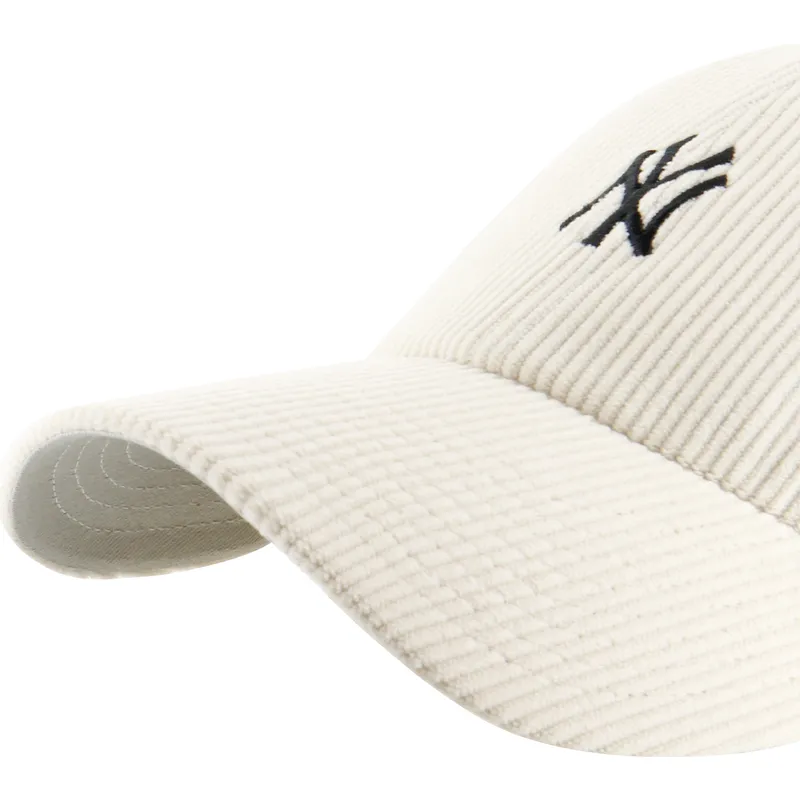 cap-islenkta-beige-adjustable-strap-clean-up-cord-base-runner-new-york-yankees-mlb-47-brand