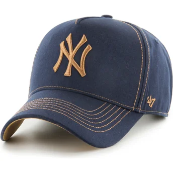 Granatowo-brązowa regulowana czapka z daszkiem MVP DT Contrast Stitch New York Yankees MLB od 47 Brand