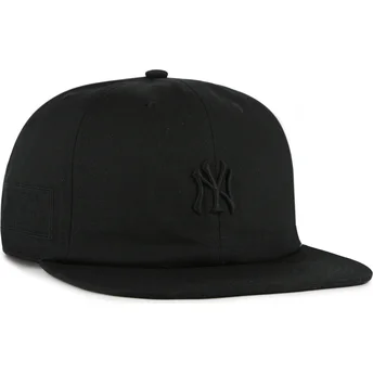 Czarna płaska czapka snapback z czarnym logo Captain RL Contemporary New York Yankees MLB od 47 Brand