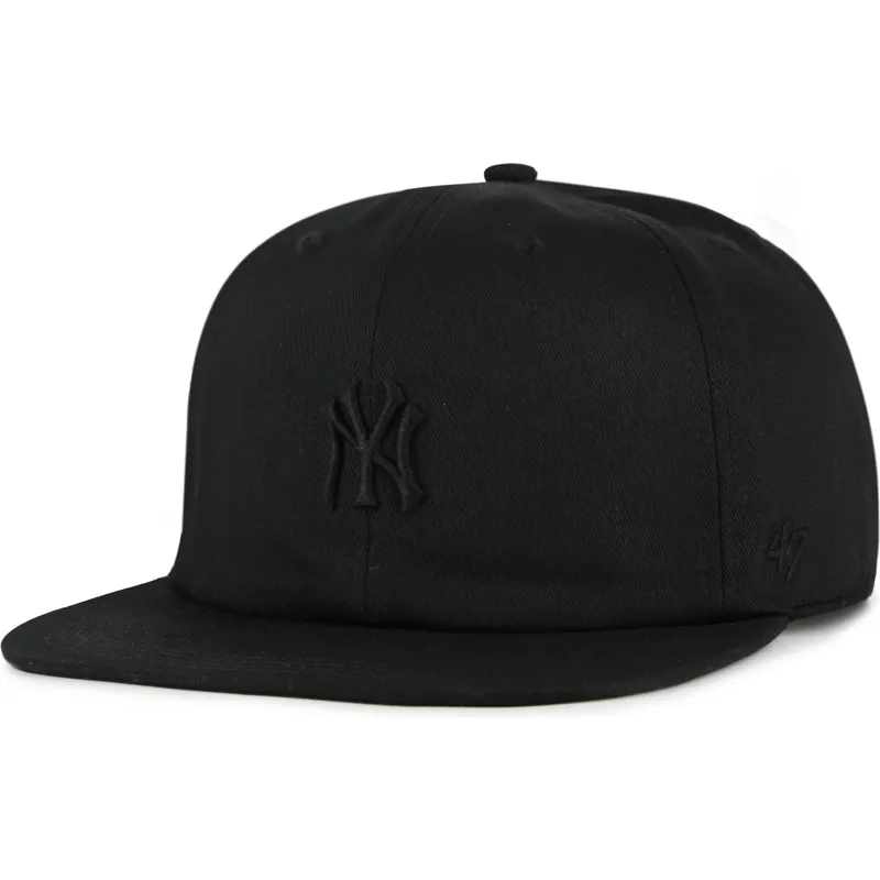 cap-plokscia-black-snapback-captain-rl-contemporary-new-york-yankees-mlb-47-brand