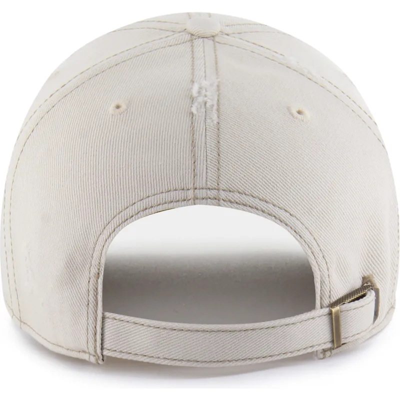 cap-islenkta-beige-adjustable-strap-clean-up-weathered-mojave-new-york-yankees-mlb-47-brand