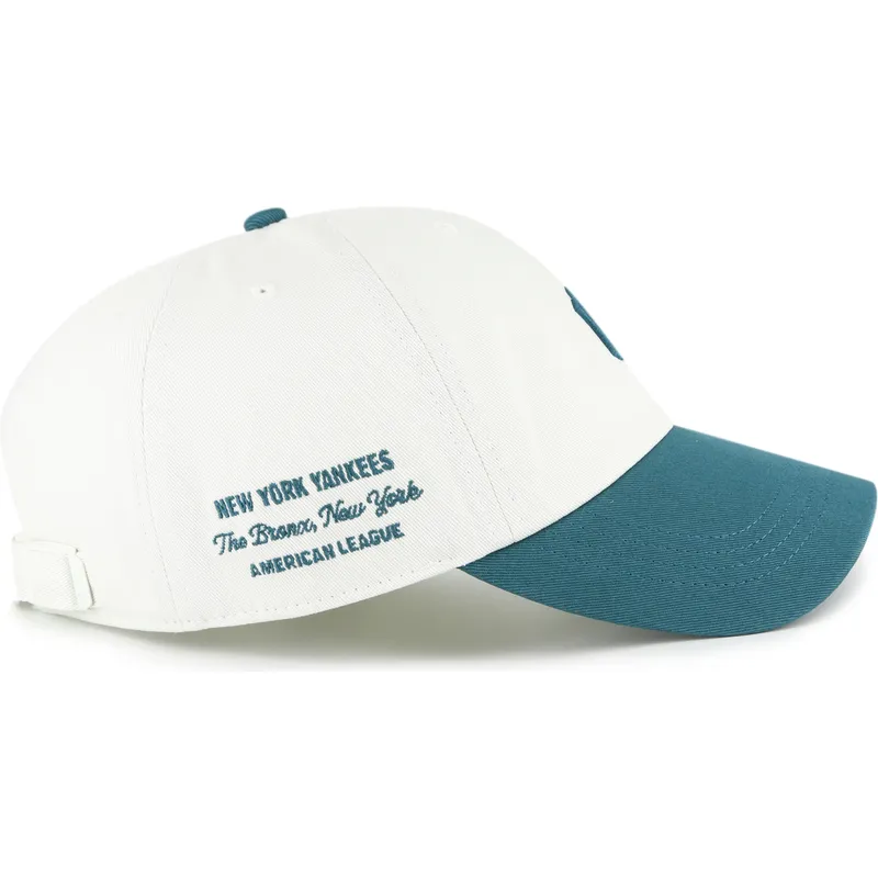 cap-islenkta-beige-adjustable-strap-clean-up-contemporary-two-tone-new-york-yankees-mlb-47-brand