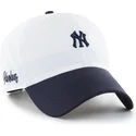 gorra-curva-blanca-y-azul-marino-ajustable-clean-up-vista-mini-two-tone-de-new-york-yankees-mlb-de-47-brand