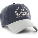 cap-islenkta-navy-blue-adjustable-strap-clean-up-windham-suede-vintage-new-york-yankees-mlb-47-brand