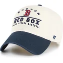 bezowo-granatowa-regulowana-czapka-z-daszkiem-clean-up-windham-boston-red-sox-mlb-od-47-brand