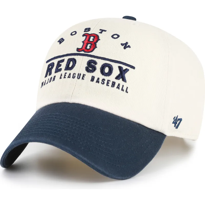 gorra-curva-beige-y-azul-marino-ajustable-clean-up-windham-de-boston-red-sox-mlb-de-47-brand