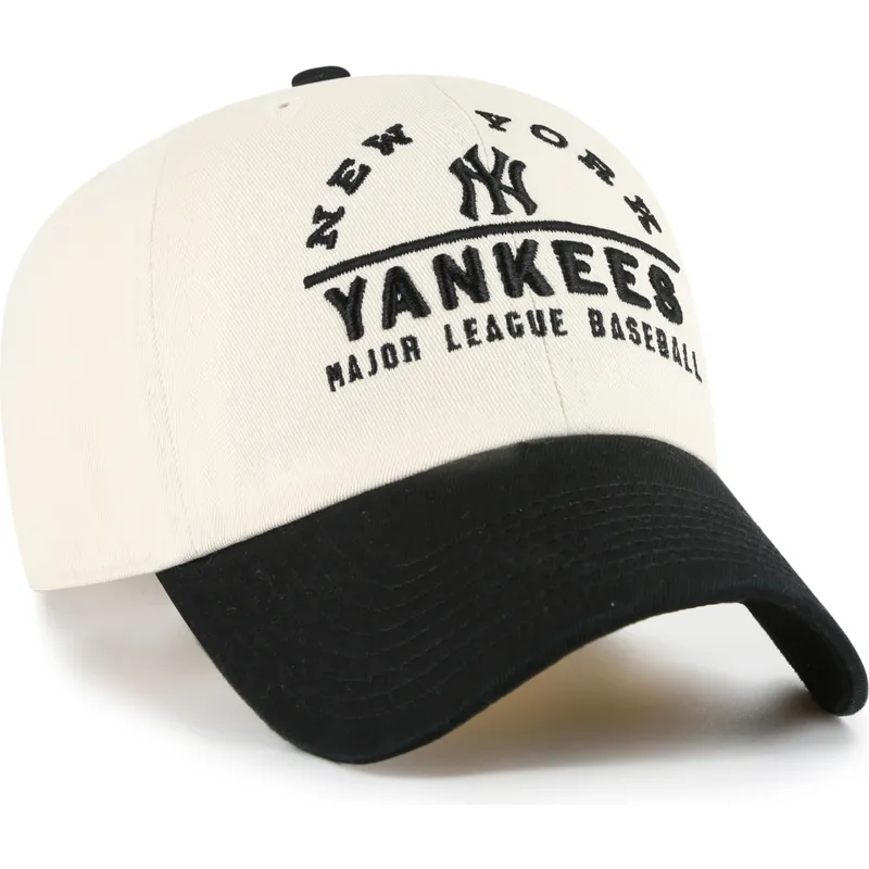 gorra-curva-beige-y-negra-ajustable-clean-up-windham-de-new-york-yankees-mlb-de-47-brand
