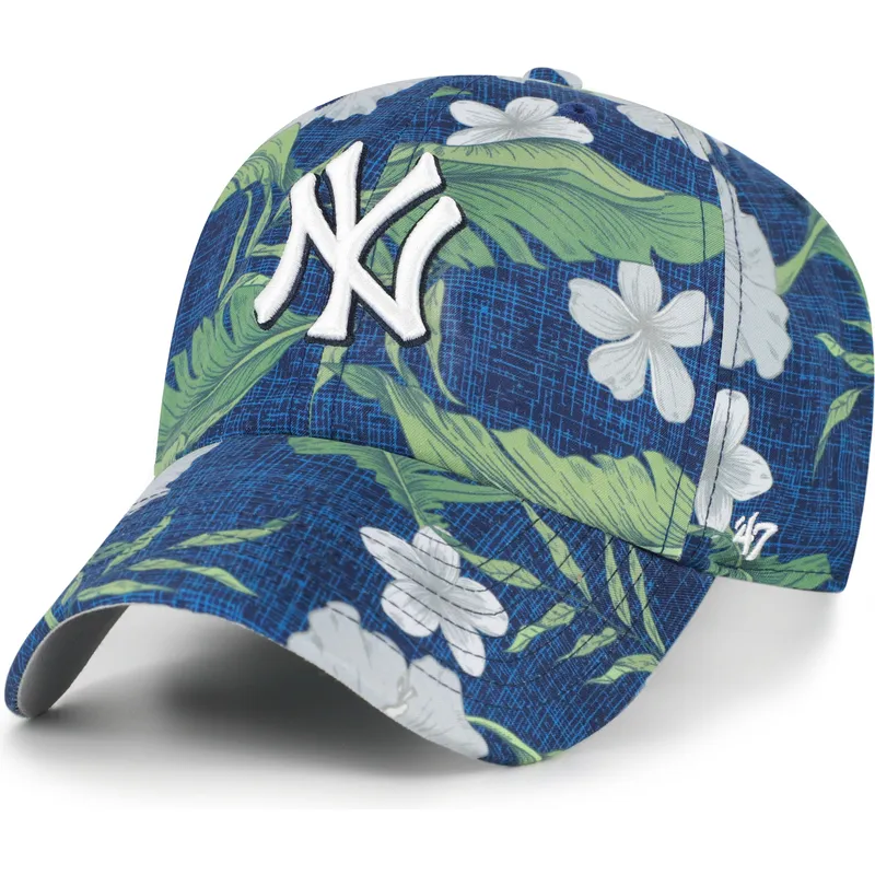 cap-islenkta-navy-blue-adjustable-strap-clean-up-beach-side-new-york-yankees-mlb-47-brand
