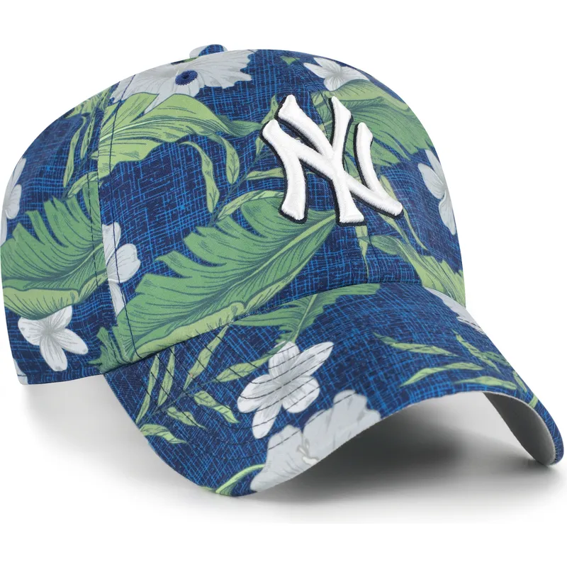 cap-islenkta-navy-blue-adjustable-strap-clean-up-beach-side-new-york-yankees-mlb-47-brand