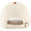 bezowo-brazowa-regulowana-czapka-z-zakrzywionym-daszkiem-clean-up-mini-script-suede-visor-new-york-yankees-mlb-od-47-brand