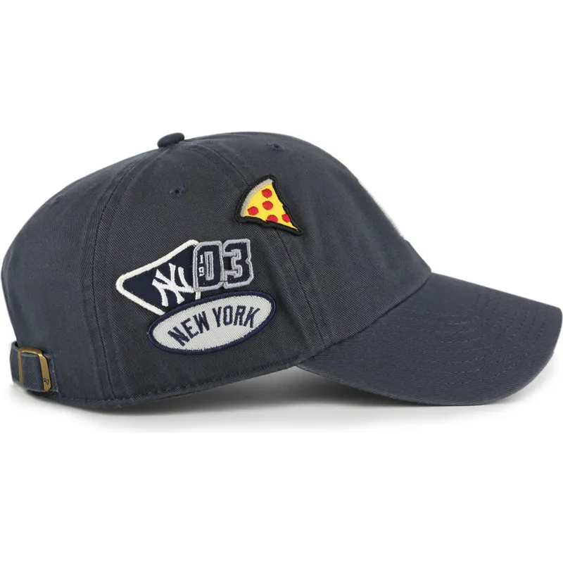 kepure-islenkta-tamsiai-melyna-reguliuojamas-clean-up-badges-vintage-new-york-yankees-mlb-47-brand