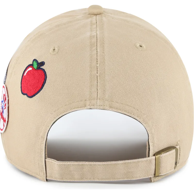 kepure-islenkta-chaki-reguliuojamas-clean-up-badges-new-york-yankees-mlb-47-brand