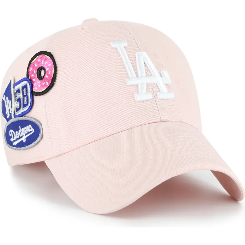 cap-islenkta-pink-adjustable-strap-clean-up-badges-los-angeles-dodgers-mlb-47-brand
