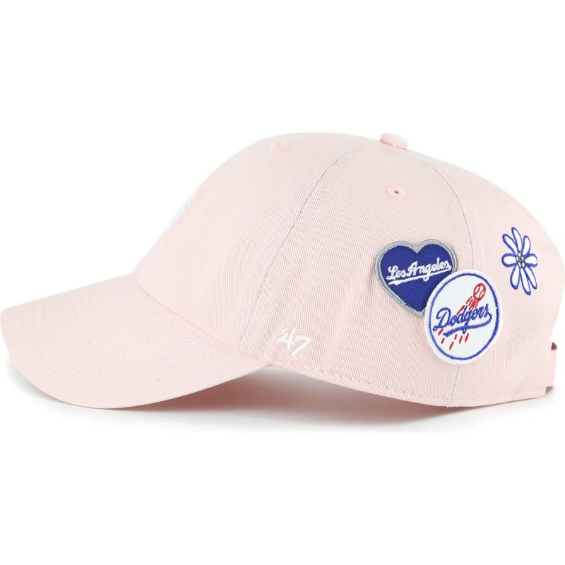 kepure-islenkta-rozine-reguliuojama-juostele-clean-up-badges-los-angeles-dodgers-mlb-47-brand