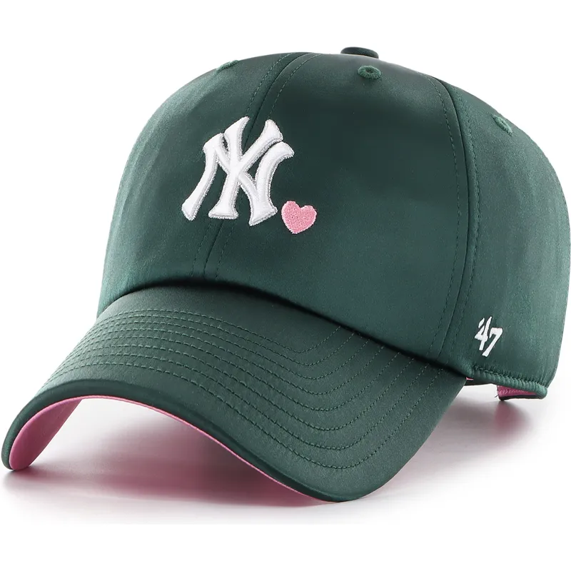 zielona-regulowana-czapka-z-daszkiem-clean-up-with-love-new-york-yankees-mlb-od-47-brand