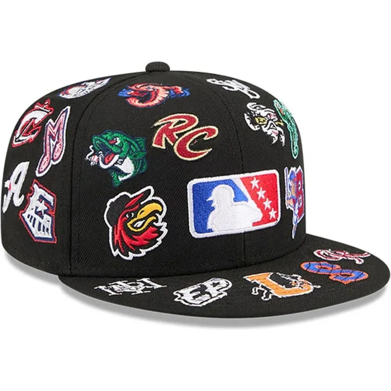 kepure-plokscia-juoda-priglundantis-59fifty-all-over-milb-new-era