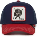 gorra-trucker-azul-marino-y-roja-toro-raging-bull-fab-farm-de-goorin-bros