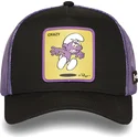 kepure-islenkta-juoda-snapback-smu-craz-violetinis-smurfas-smurfai-capslab