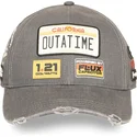 capslab-curved-brim-outatime-btf1-outb-back-to-the-future-grey-snapback-cap