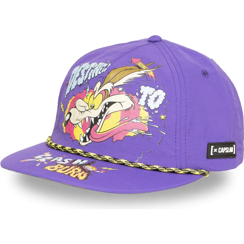 kepure-plokscia-violetine-snapback-coyote-loo13-dtcb-looney-tunes-kojotas-looney-tunes-capslab