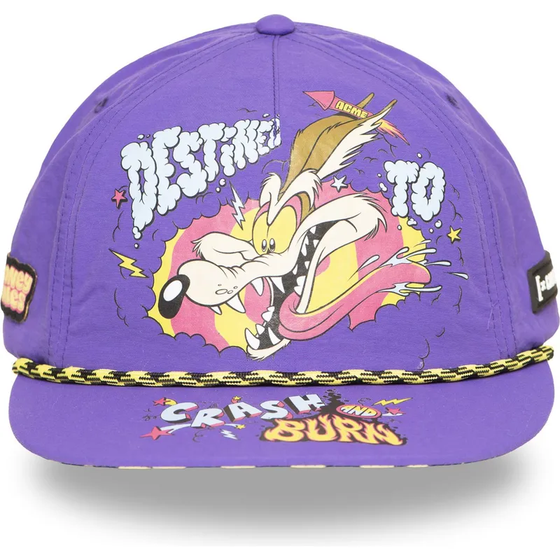 kepure-plokscia-violetine-snapback-loo13-dtcb-kojotas-looney-tunes-capslab