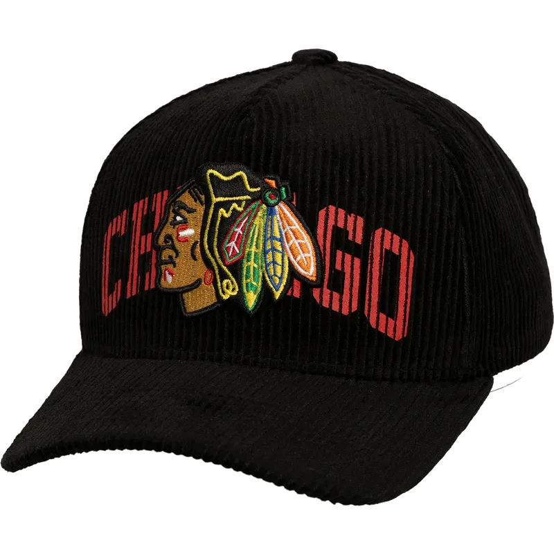 cap-islenkta-black-snapback-arch-stamp-pro-chicago-blackhawks-nhl-mitchell-ness