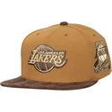 kepure-plokscia-ruda-reguliuojamas-coffee-strapback-los-angeles-lakers-nba-mitchell-ness