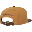 gorra-plana-marron-ajustable-coffee-strapback-de-los-angeles-lakers-nba-de-mitchell-ness