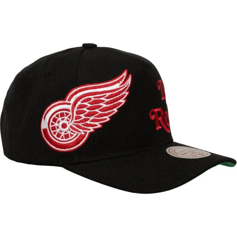 cap-islenkta-black-snapback-busted-pro-detroit-red-wings-nhl-mitchell-ness