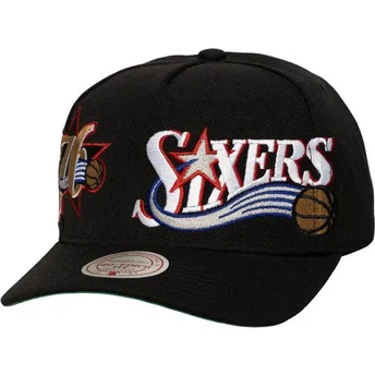 Kepurė išlenkta juoda snapback Busted Pro Philadelphia 76ers NBA Mitchell & Ness